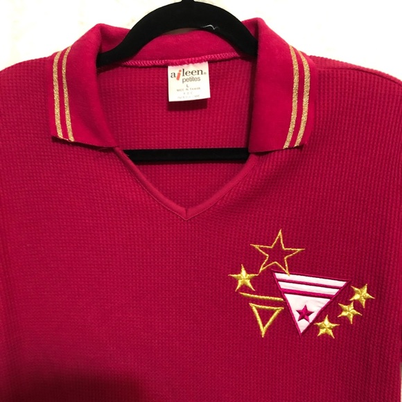 Vintage 80’s Pink And Gold Shirt with Collar - Picture 10 of 10